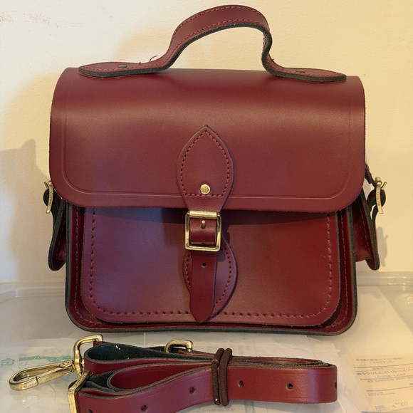 The Cambridge Satchel Company Handbags - The Cambridge Satchel Company Burgundy Leather Satchel